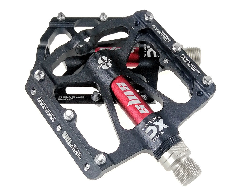 MTB Bicycle Flat Pedals Mountain Bike Non-slip Pedal Aluminum Sealed 3 Bearing