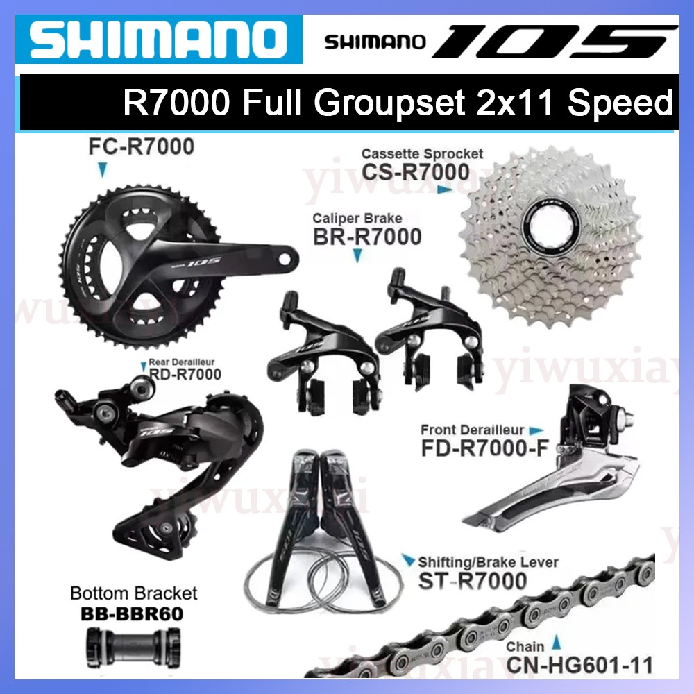 Shimano 105 R7000 Full Groupset 2×11 Speed Road Bike Shift R7100 Crank Rim Brake