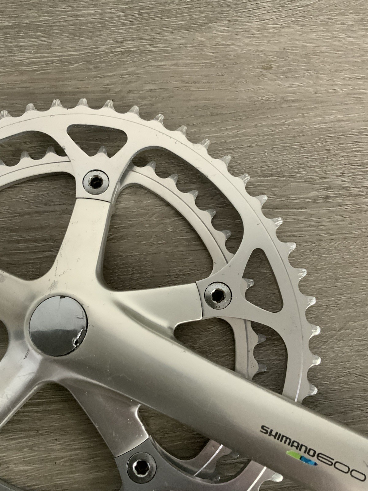 SHIMANO 600 ULTEGRA CRANKSET DOUBLE 52-42 TOOTH 170 MM ARMS 6400 6, 7, 8 SPEED
