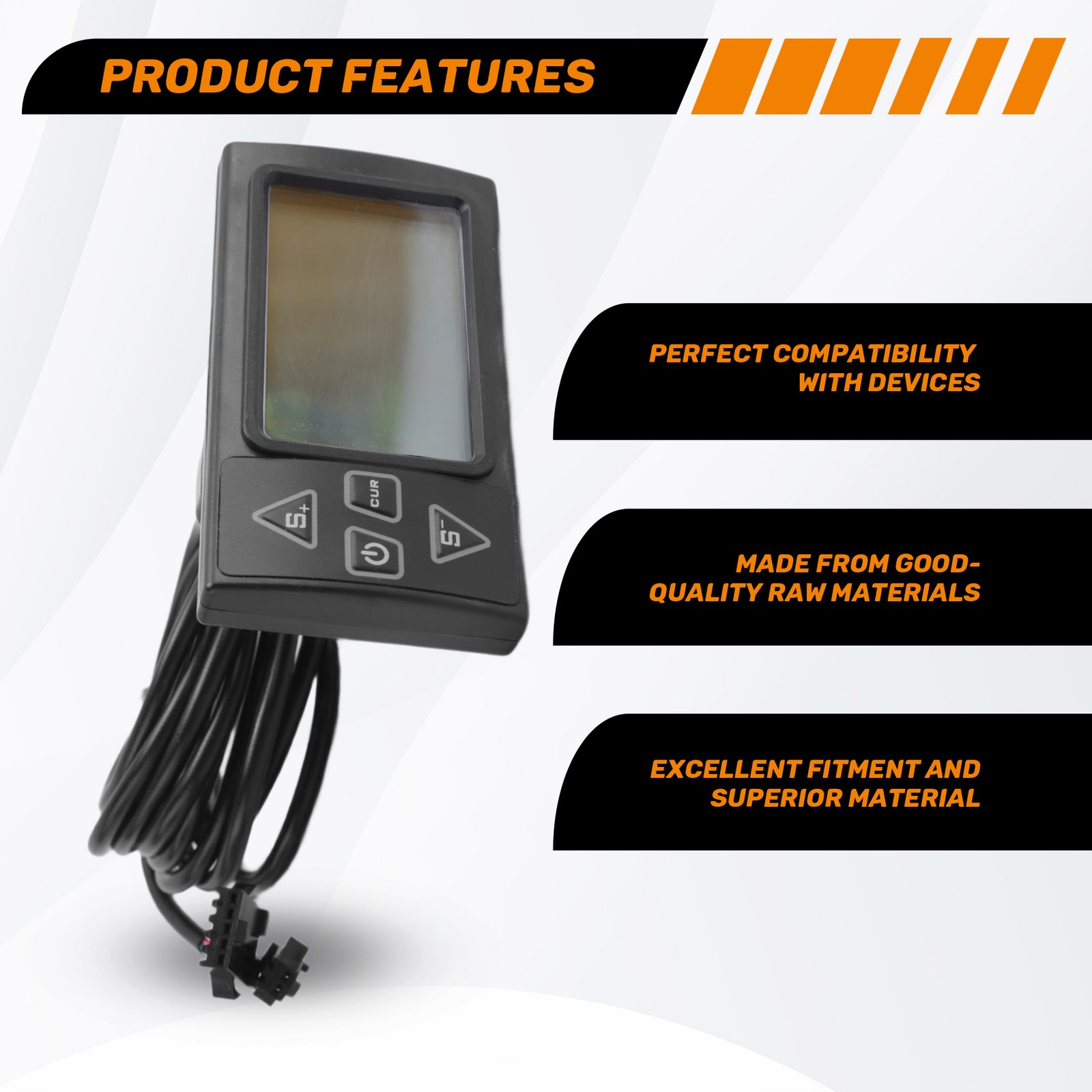 24V 36V 48V 60V S861 LCD Ebike Display Dashboard Meter for Electric Bike4483