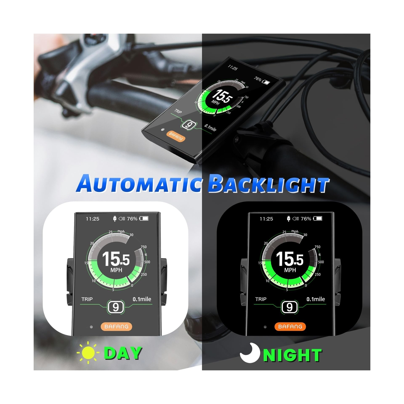 BAFANG Ebike Display DPC18 for BBS01B BBS02B BBSHD Mid Drive Motor, 0-9 Pedal…