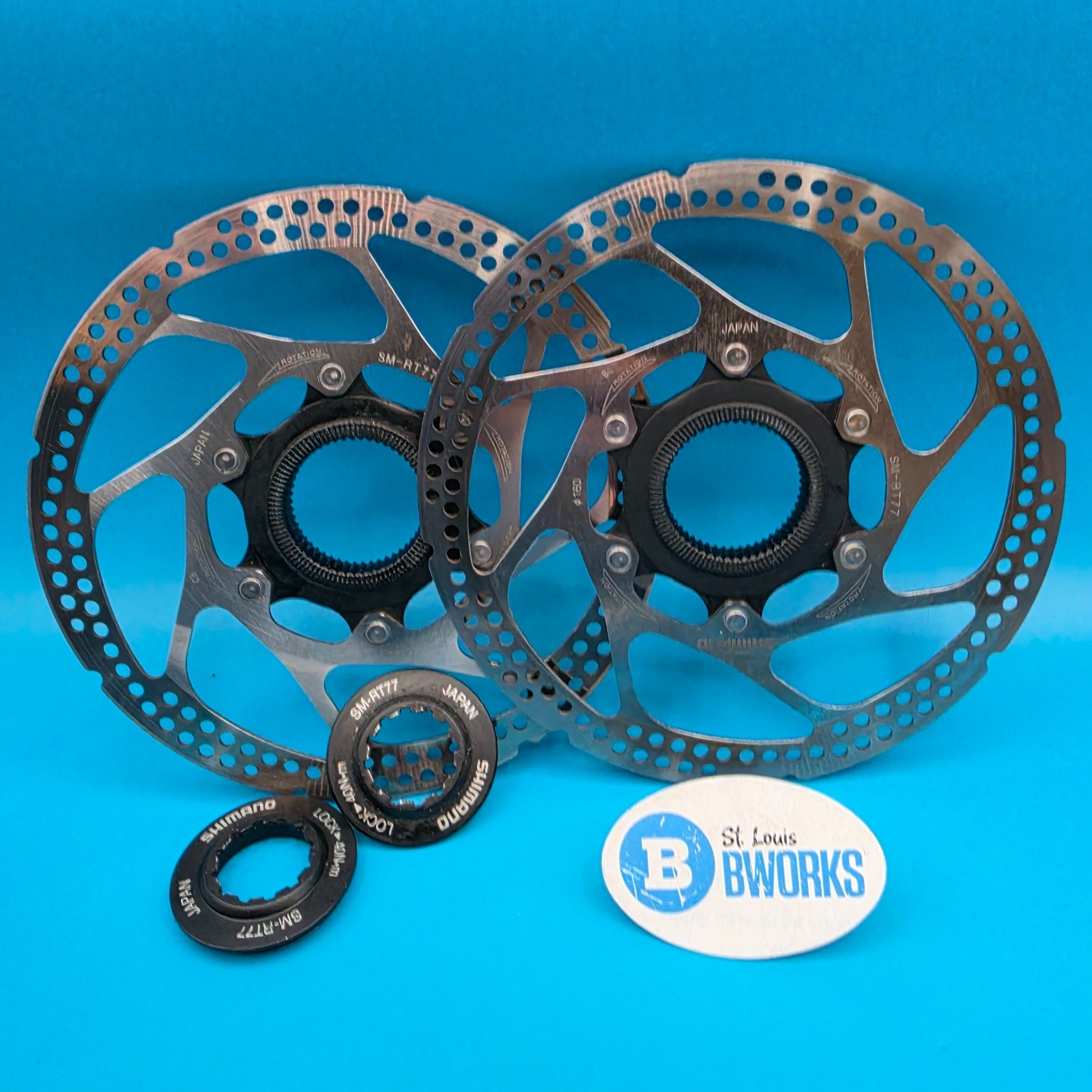 Shimano SM-RT77 160mm Center Lock Disc Brake Rotor & Lockring – 1 Pair g6