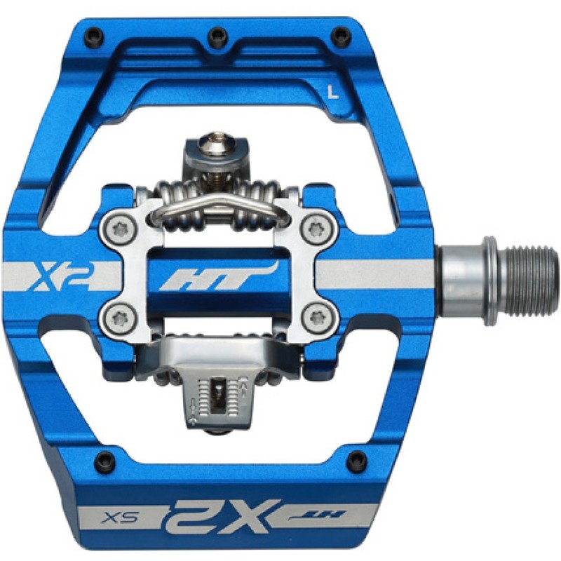 Pair Of Pedals X2-SX Blue 966000155 HT-COMPONENTS BMX Pedals