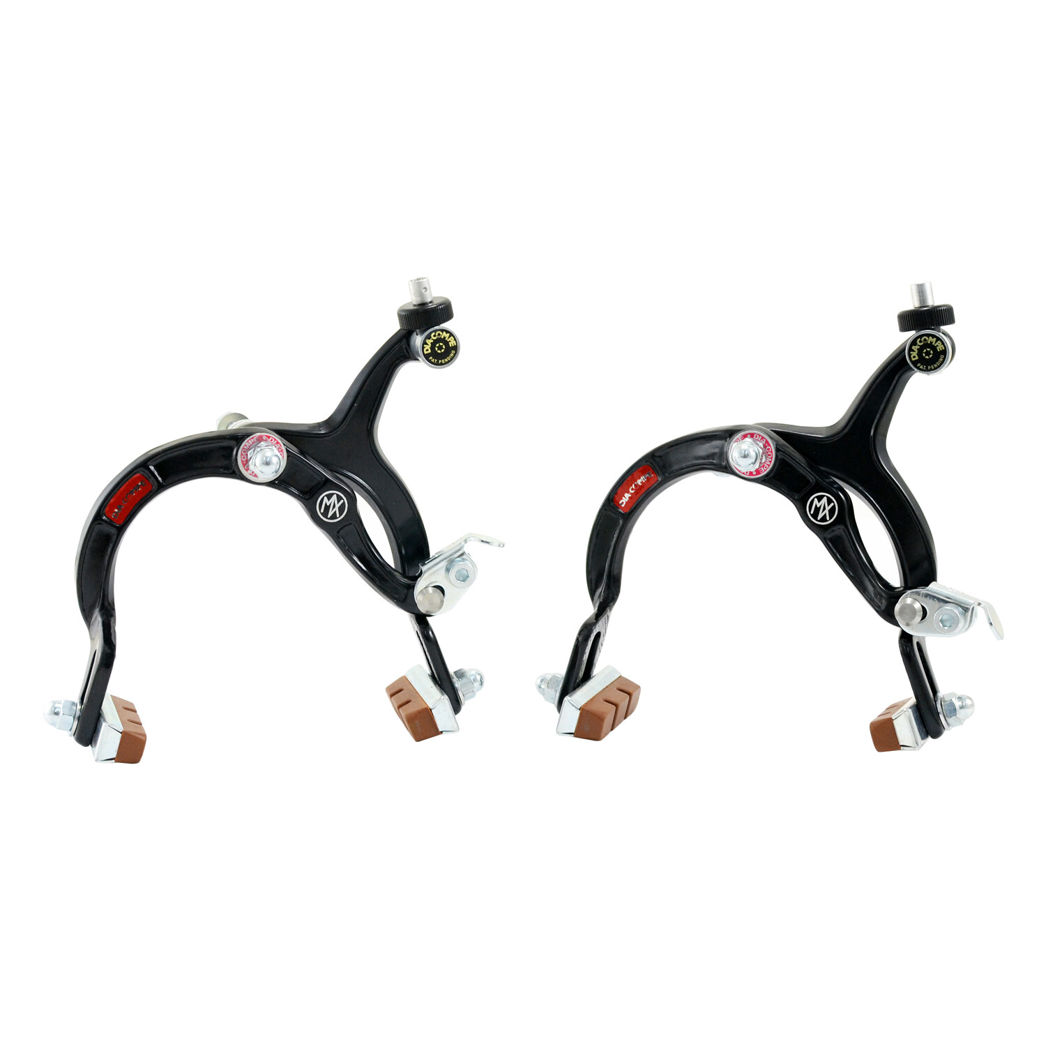 DIA-COMPE MX1000 Side Pull Caliper Brake Set (F+R) For Old School BMX , Black