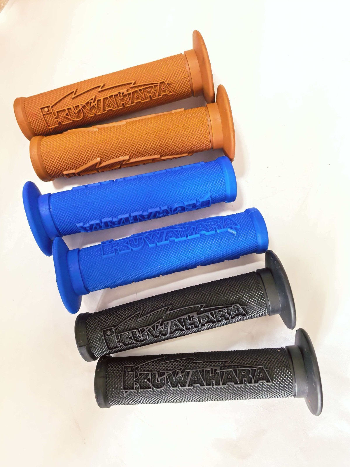1pair Bicycle BMX Handlebar grip Japan KUWAHARA 13cm 22.2mm Blue/Black/Brown