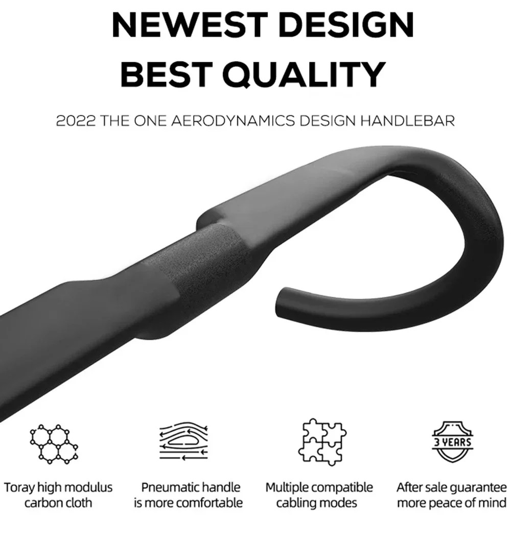 Road Bicycle Handlebar Carbon 360mm/380mm/400mm/420mm Fully Internal Routing