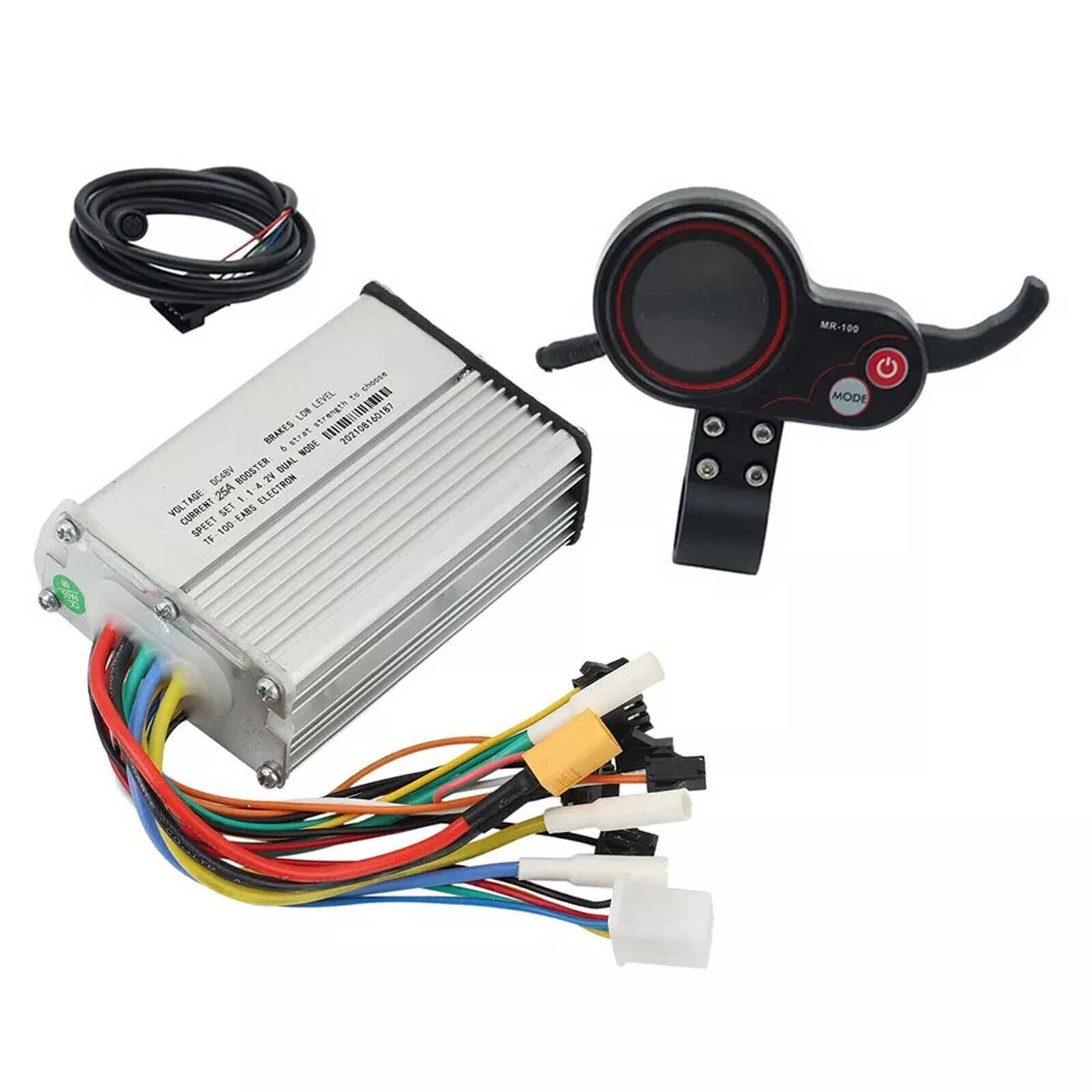 1200W 48V-25A Brushless Motor Controller + LCD Display + 6 Pin Cable For Scooter