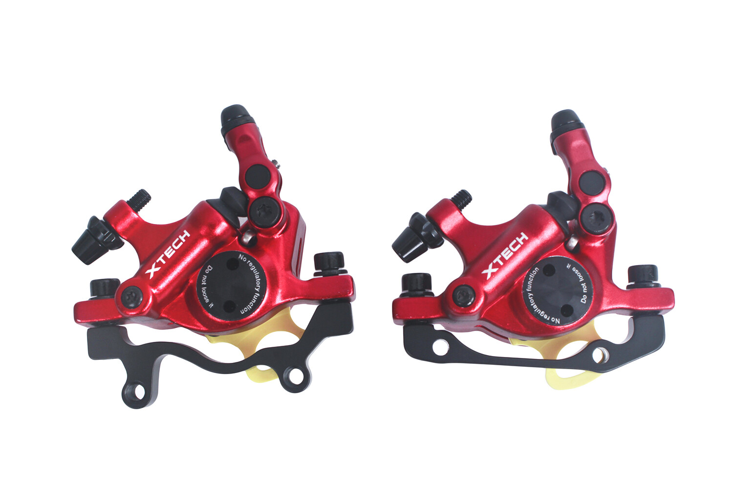 Zoom Xtech Cycle Hydraulic Disc Rotor Brake Set for Road/MTB/E-Bike etc.Red
