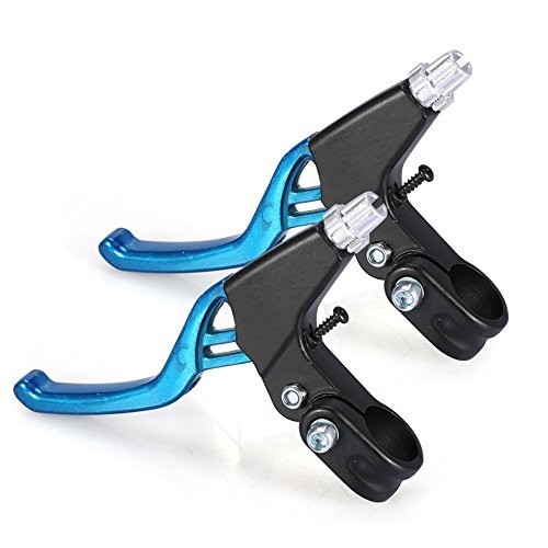 DISIWENE 1 Pair Bicycle Brake Lever, V-Brake Handlebar Aluminium Alloy Blue