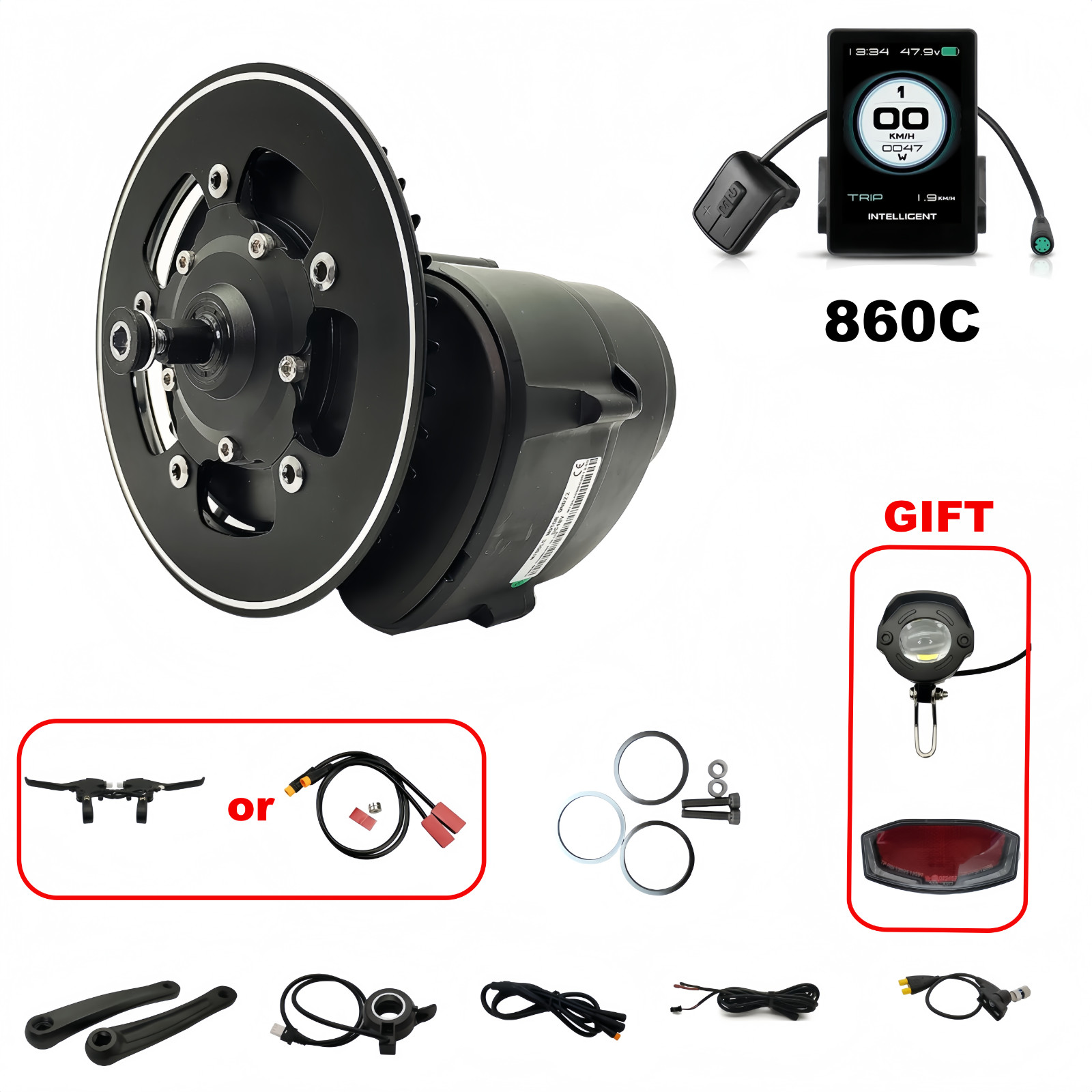 Tongsheng TSDZ2B EBike Kit 36V 48V 250W 350W 500W Electric Bicycle Parts BB68mm