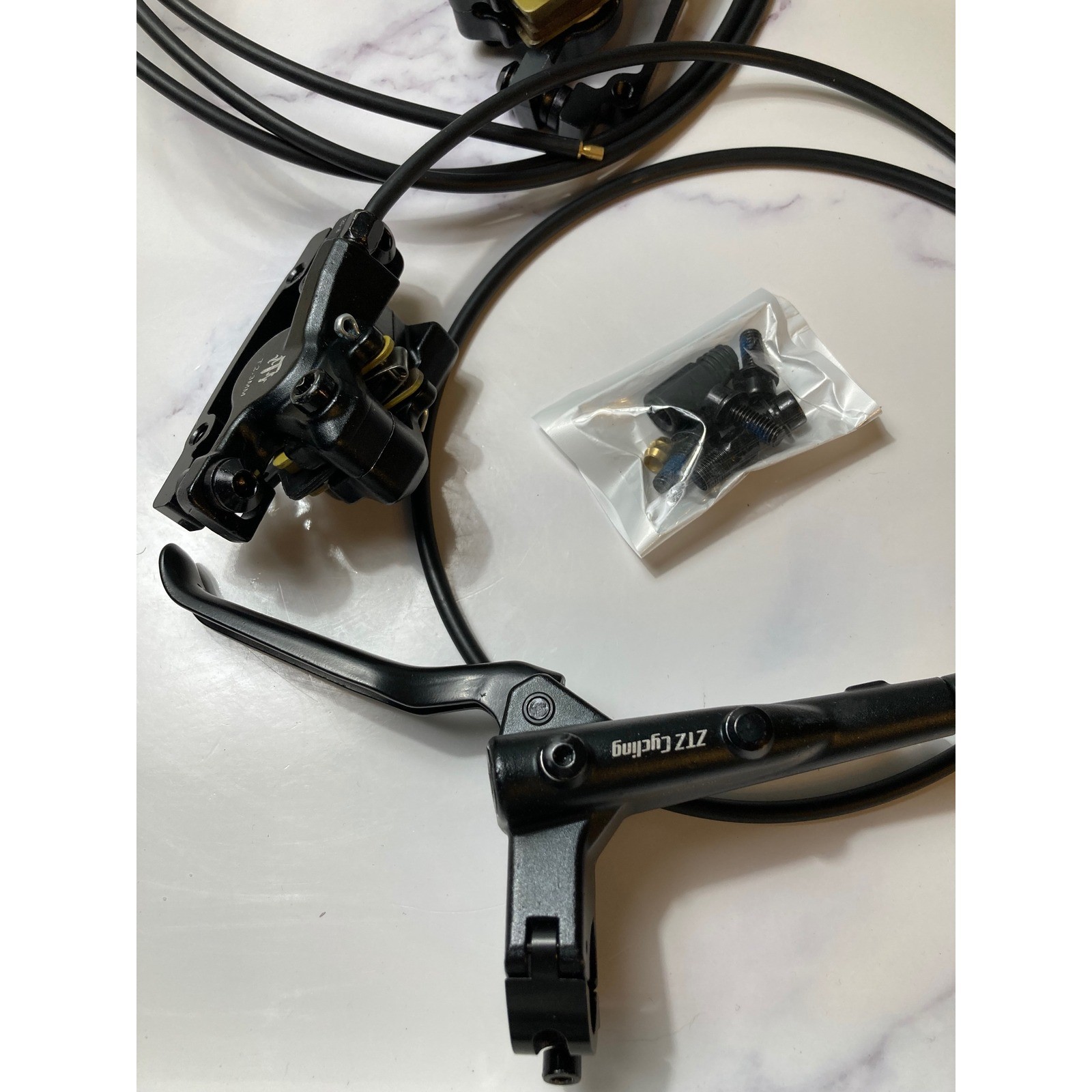 ZTZ Cycling Electric Bike Hydraulic Disc Brake Set Black Front Rear