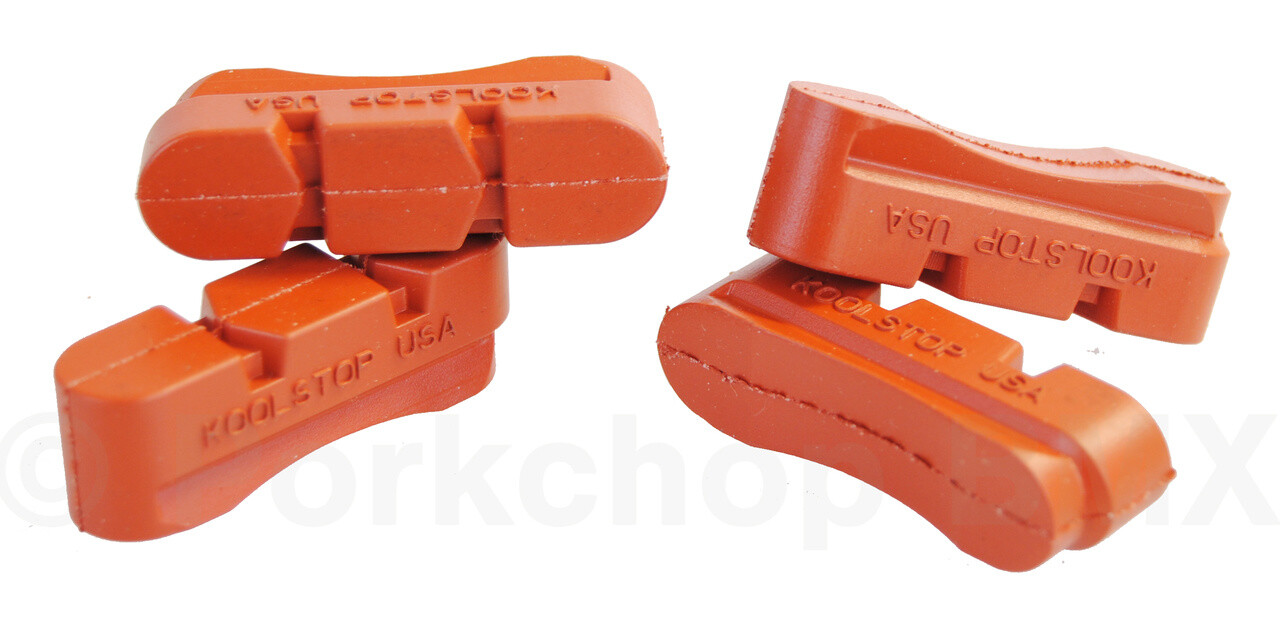 KOOL STOP Campagnolo Campy Delta C Record bicycle brake pads refills SALMON
