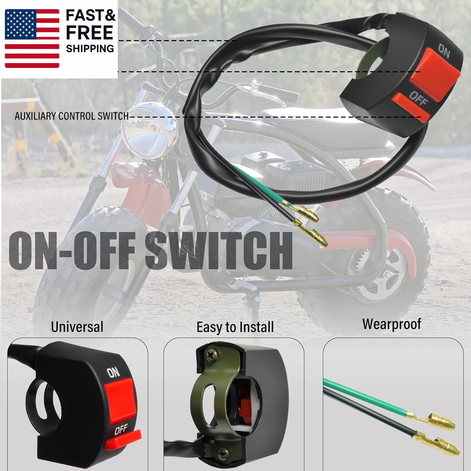 Universal Mini Bike Throttle Assembly&Cable Kit | Direct Replacement for Coleman