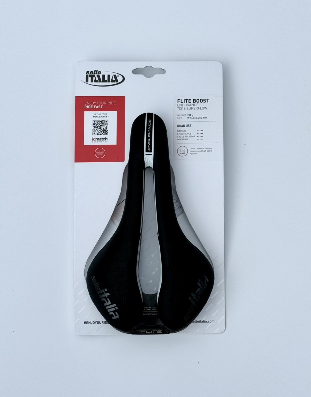 NEW Selle Italia Flite Boost Endurance TI316 Superflow Saddle – L3 145mm Road/XC