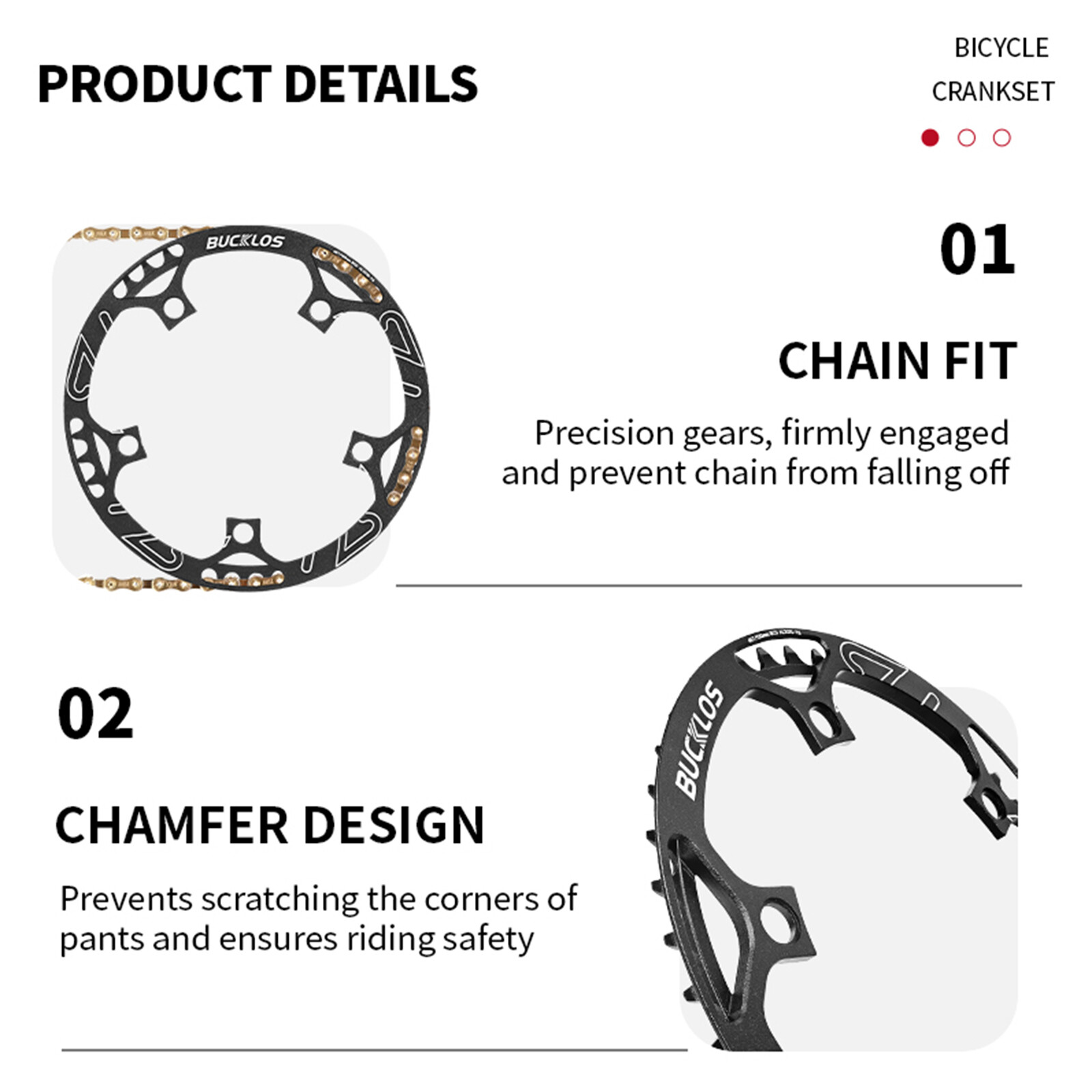 BUCKLOS 130BCD Folding Road Bike Chainring 45-58T Bicycle Chain Wheel Crankset