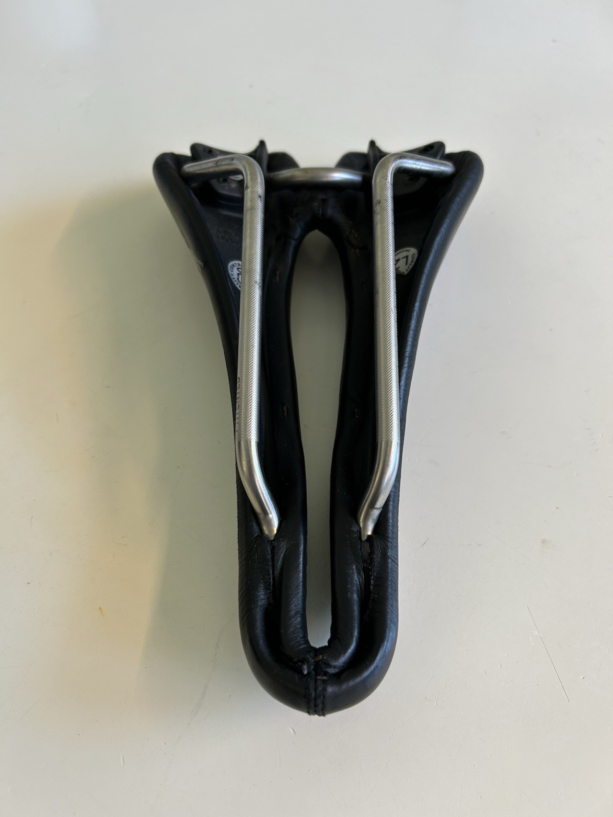 Selle SMP T3 Triathlon Bike Saddle – Black Leather – AISI 304 Stainless Rails