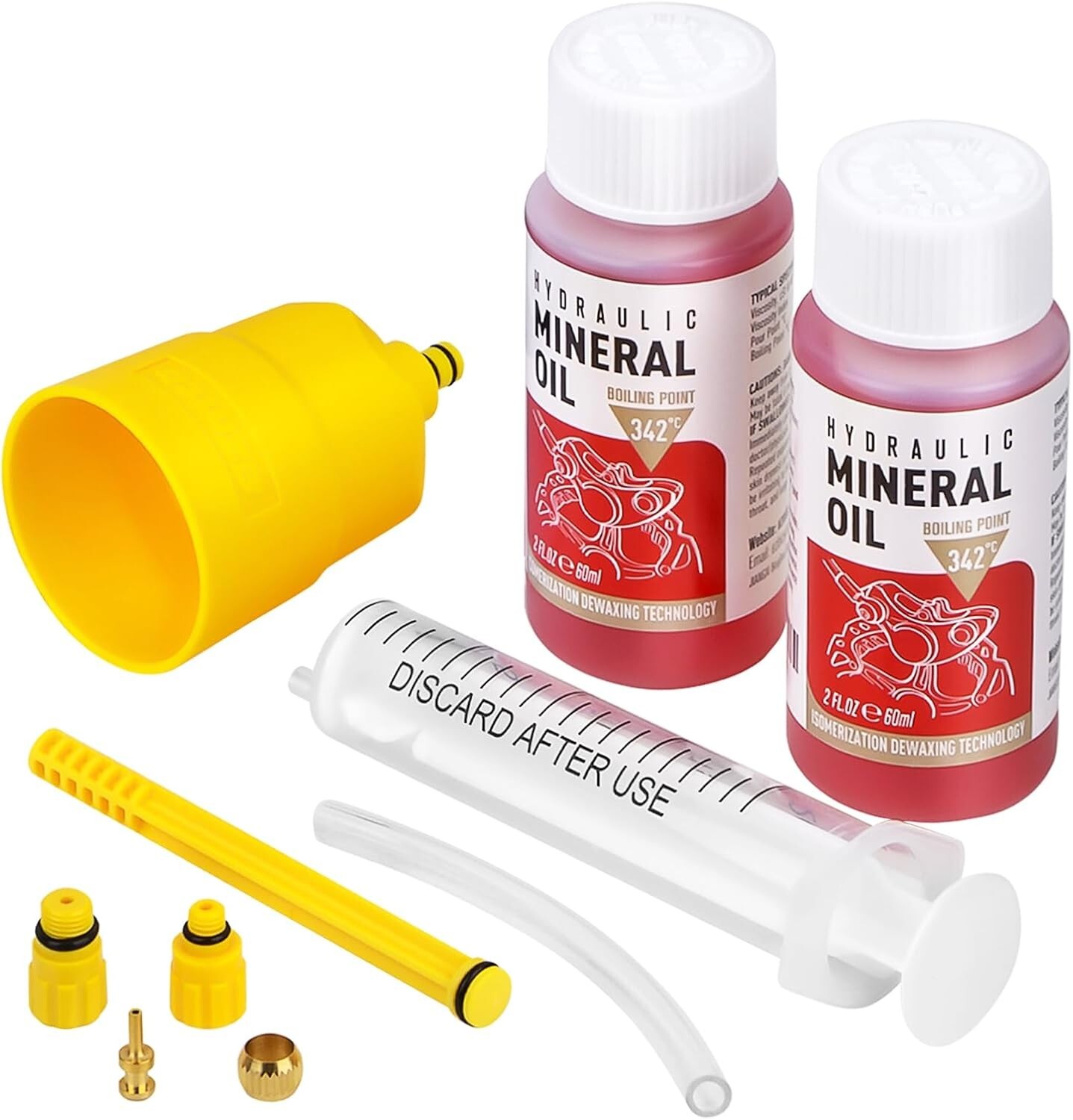 Brake Bleed Kit for Shimano Hydraulic Brakes, Brake Fluid Mineral Oil 120ml …