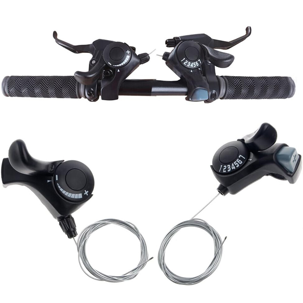 1Pair 3×7 21 Speed MTB Mountain Road Bicycle Shifter Bike Thumb Gear Shift Set