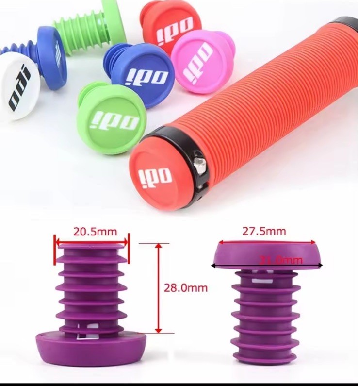 Black Handlebar End Plugs Rubber Bar Cap Grip Mountain Bike Road Bicycle ODI