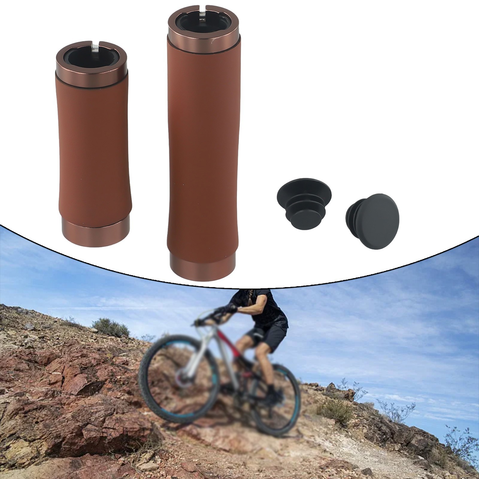 Bike Bicycle Anti-skid Ahock Handlebar Grips Long/Short Leather Handlebar Cover