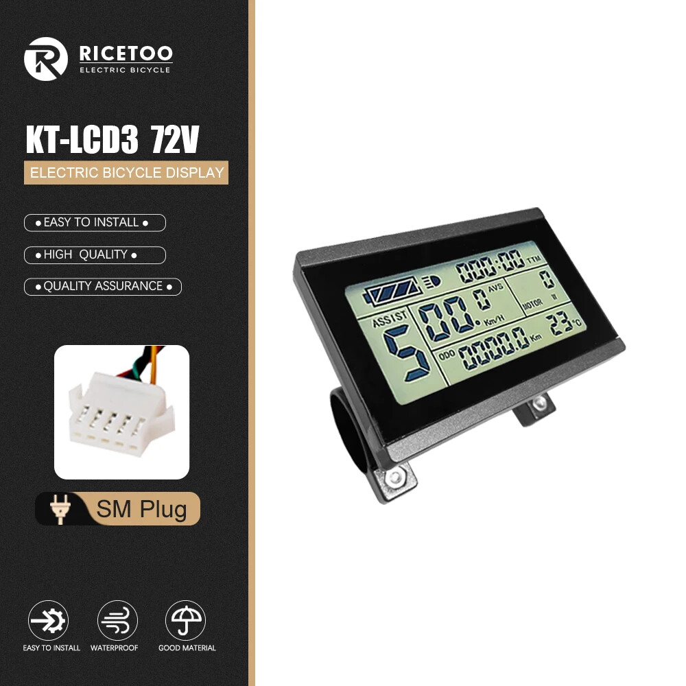 Electric Bicycle Display KT LCD3 LCD4 LCD5 LCD8H LCD9R 24V 36V 48V 72V Display