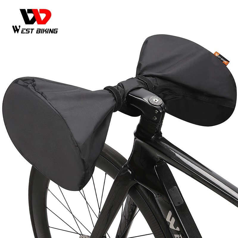 WEST BIKING Waterproof Dustproof Road Bike Handlebar Protector Cover Black
