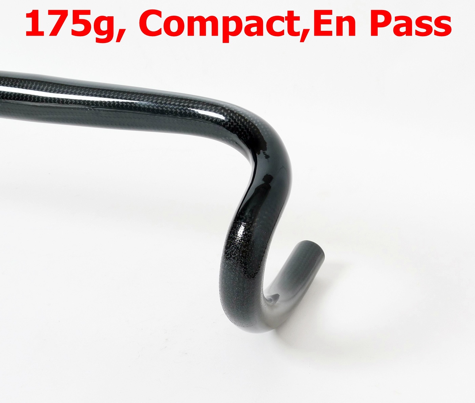 Ultralight 31.8 x 450mm 185g 3k carbon Compact Road Bike handlebar Black