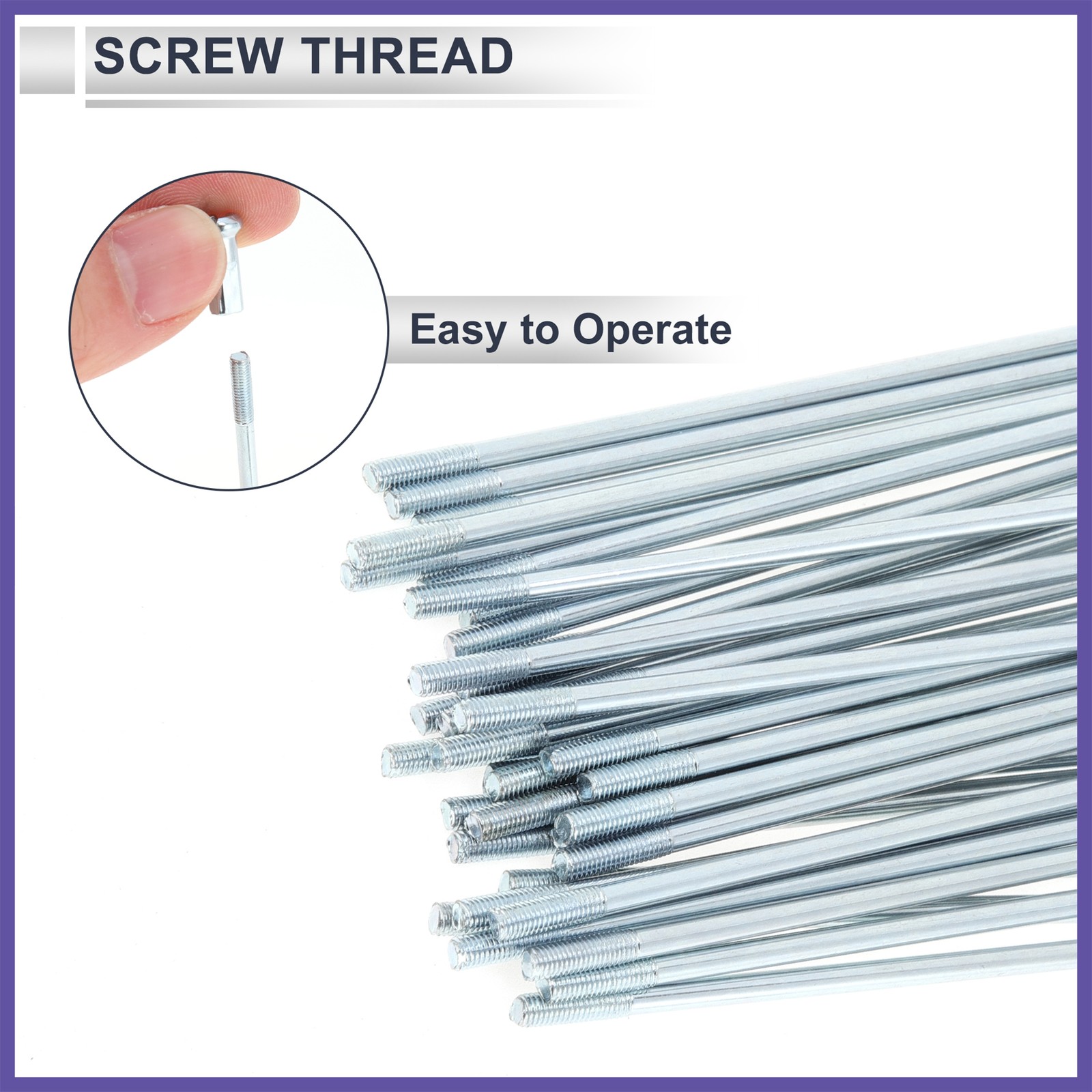 1Set 12G 131mm Length Bicycle Spokes Nipple Carbon Steel Galvanized Silver Tone