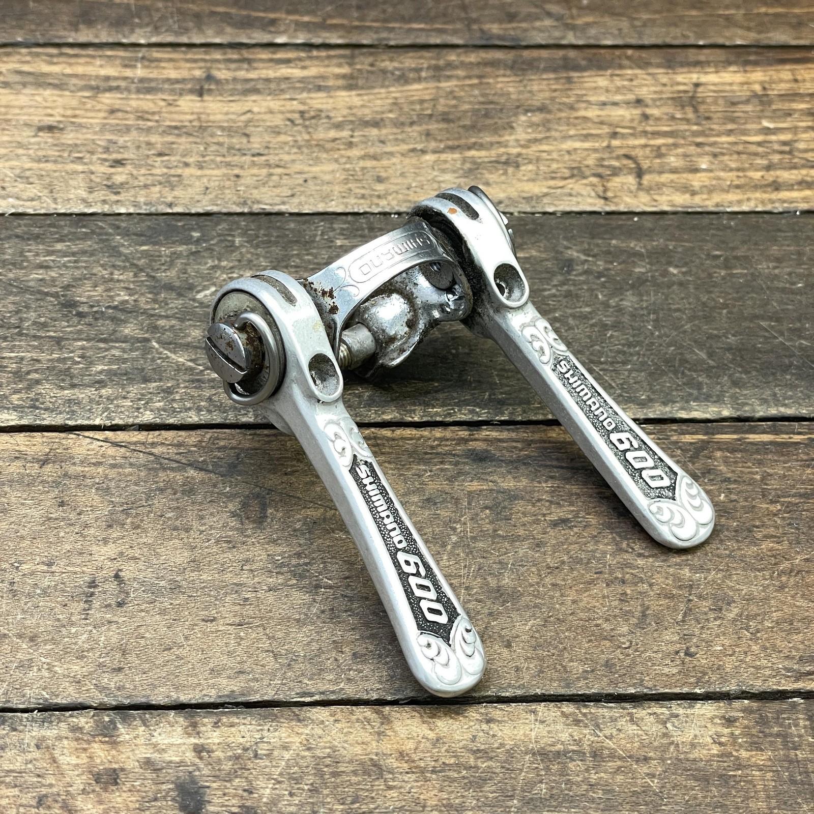 Vintage Shimano 600 Arabesque Downtube Friction Shifter Set Clamp 28.6 Road 70s