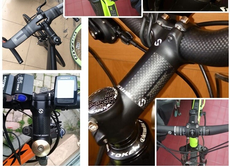 Aluminum Carbon 6/17° MTB Road Bike handlebar Stems Bicycle bar Stem 31.8*60-120