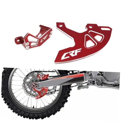 CRF250 Dirt Bike Rear Brake Disc Guard & Dirt Bike Caliper Guard red 1