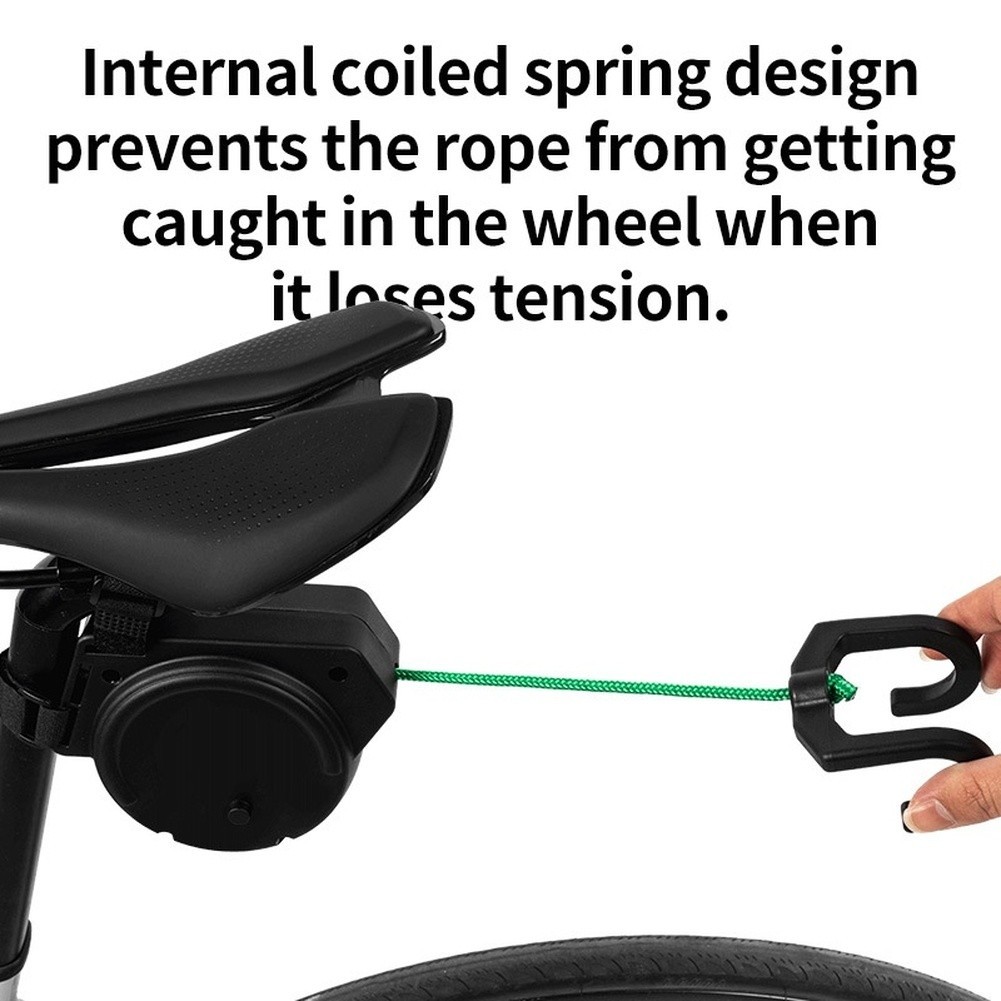 Mountain Bike Traction Device Elastic Retractable Tow Rope with Safety Hook
