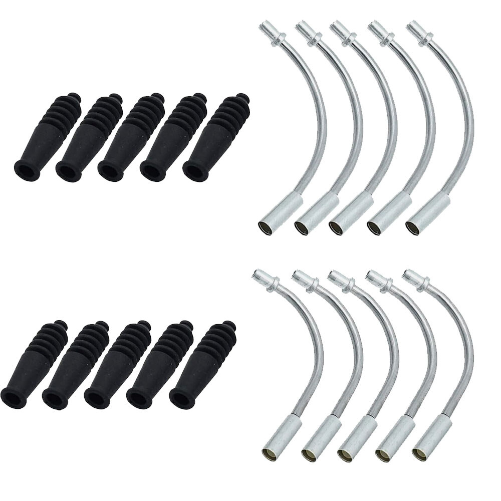 20 Pcs- Bike V Brake Noodle Cable Guide Pipe Rubber Boots Bicycle Cycling 5 Sets