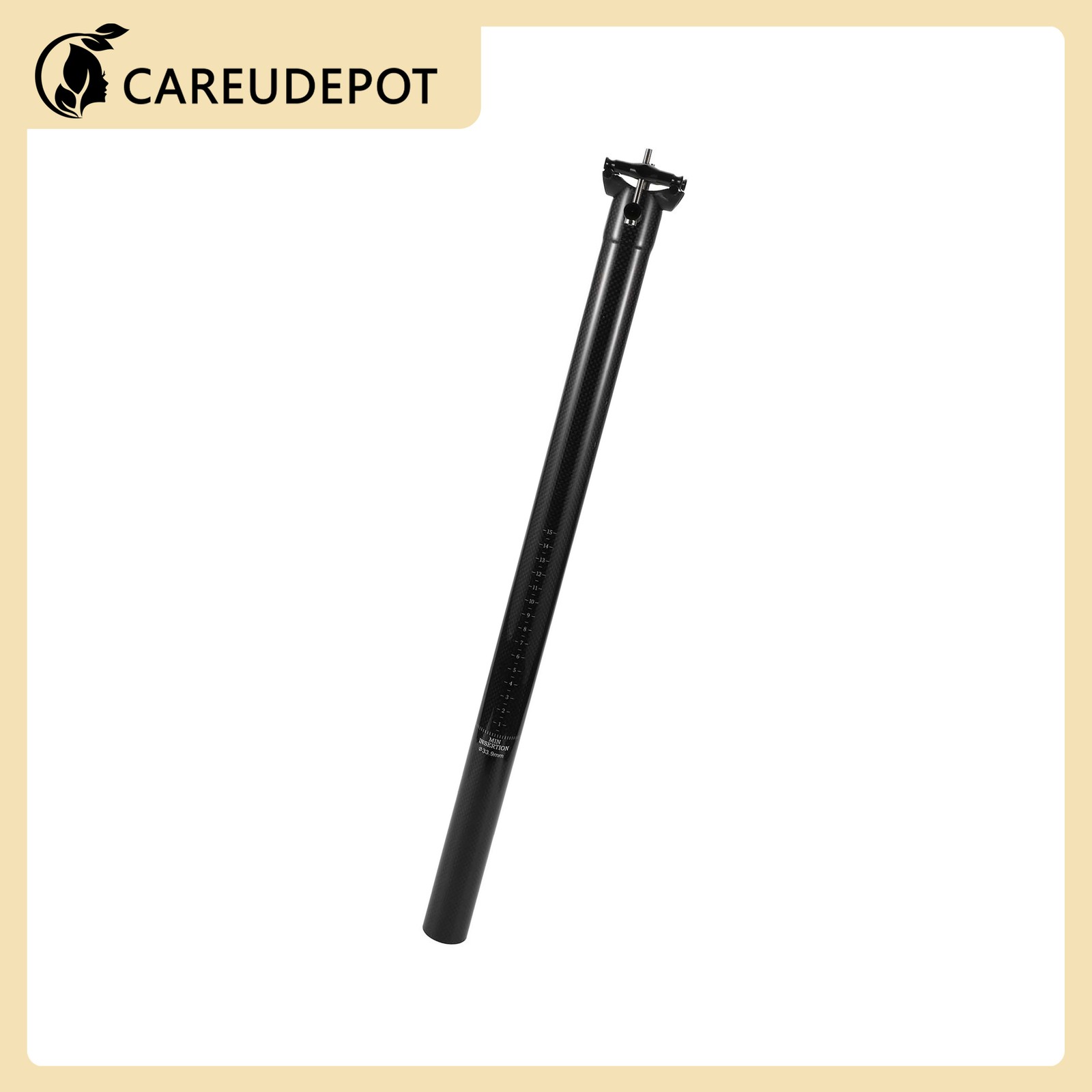 Bike Suspension Seatpost 33.9x500mm Saddle Post Seat Gloss Black
