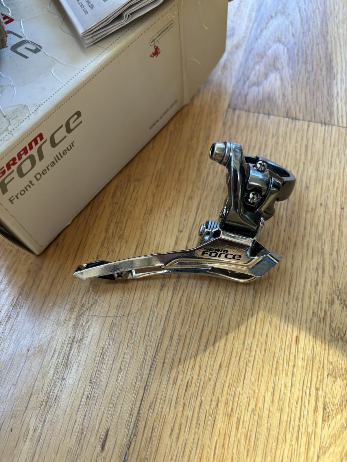 SRAM Force 10-Speed Double Front Derailleur 31.8 Clamp Bottom Pull Silver