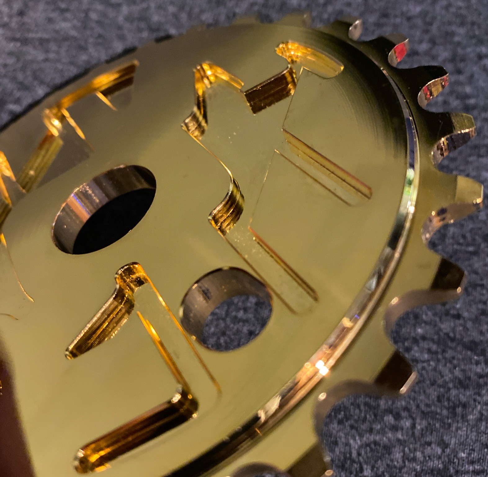 ROS 27T Sprocket BMX 24K Gold 19mm Bore Ride Out Supply