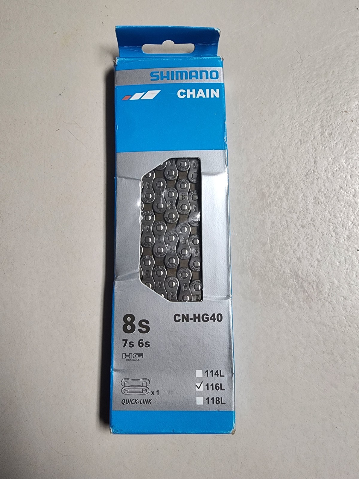 Shimano CN-HG40 bicycle chain 8,7,6 Speed 116Link