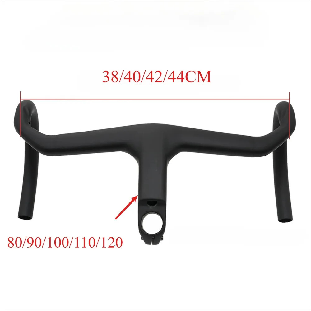 Carbon Fiber Aero Road Bike Integrated Handlebar with Stem Angle -7° Accessories