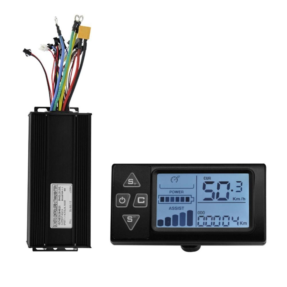 36V 48V 52V Brushless Controller with LCD Display for 1500W 2000W Electric Bike