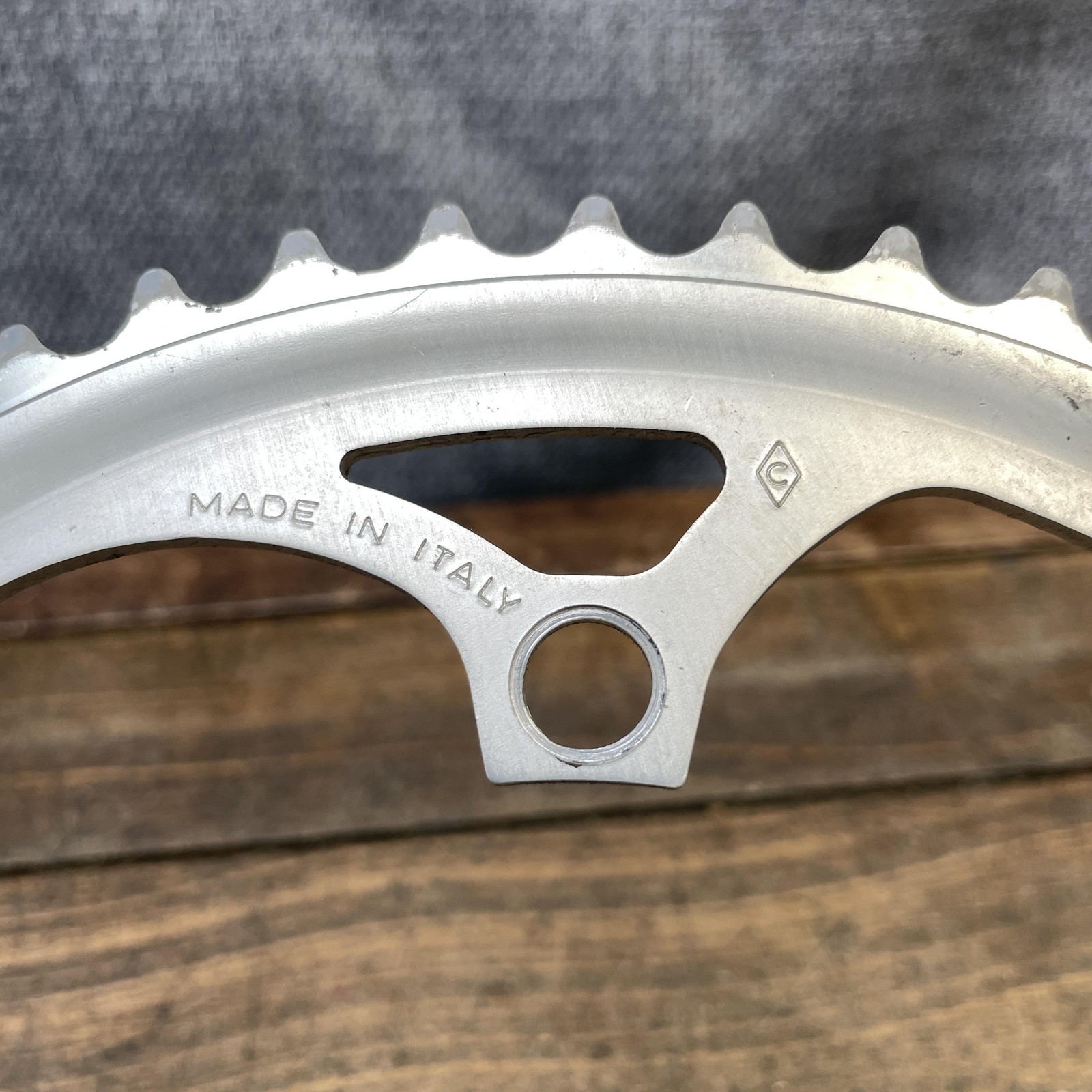 Vintage Campagnolo 53T 135 BCD 5-Bolt Silver Road Bike Chainring Italy