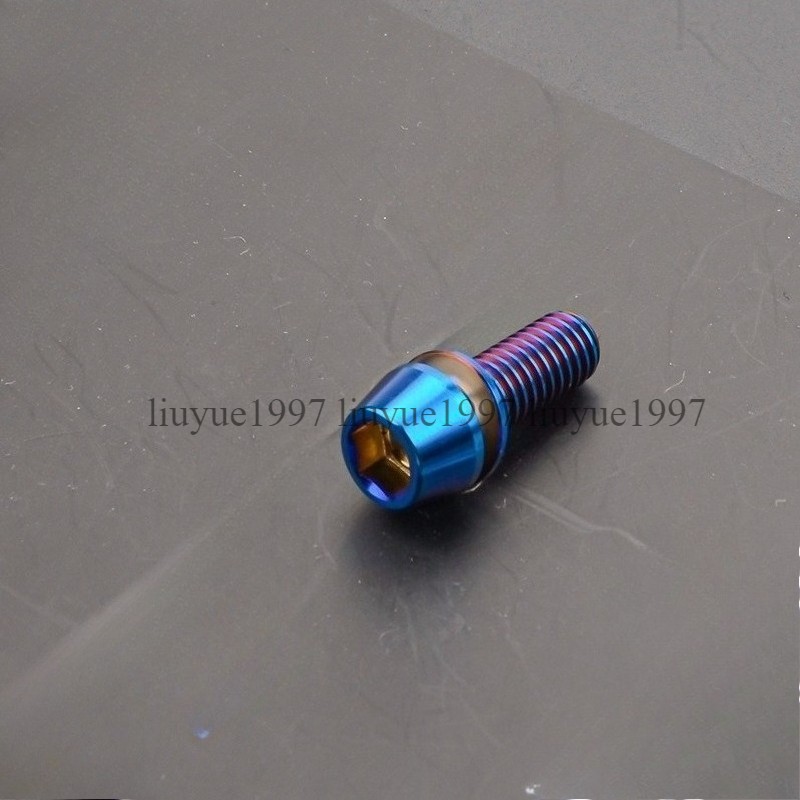 Titanium Bolt M5x16 18 20 25mm Taper Hex Head with Washer Ti Screw for Bike Stem