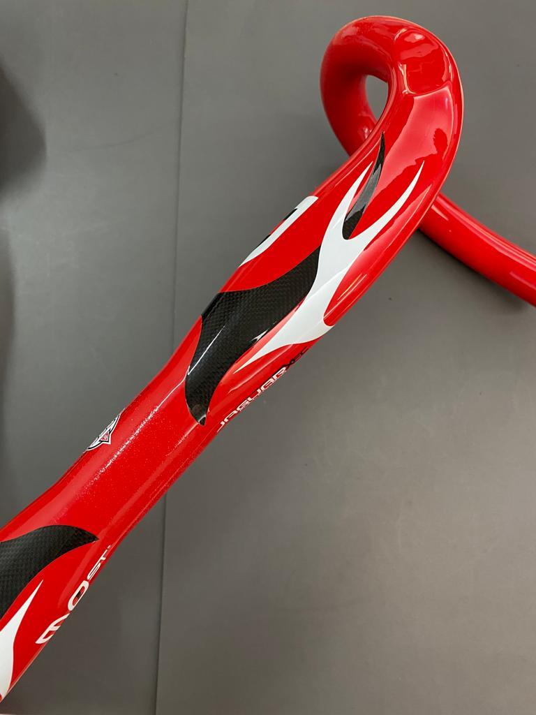 PINARELLO MOST JAGUAR XFC COMP. CARBON HANDLEBAR 42/44CM RED NEW