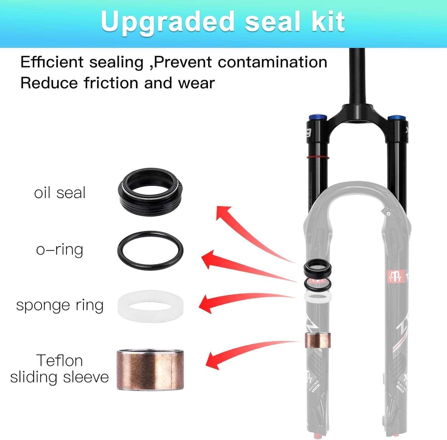 ZTZ 26 inch MTB Air Suspension Fork Upgraded 34mm Stanchions 140mm Travel – NEW