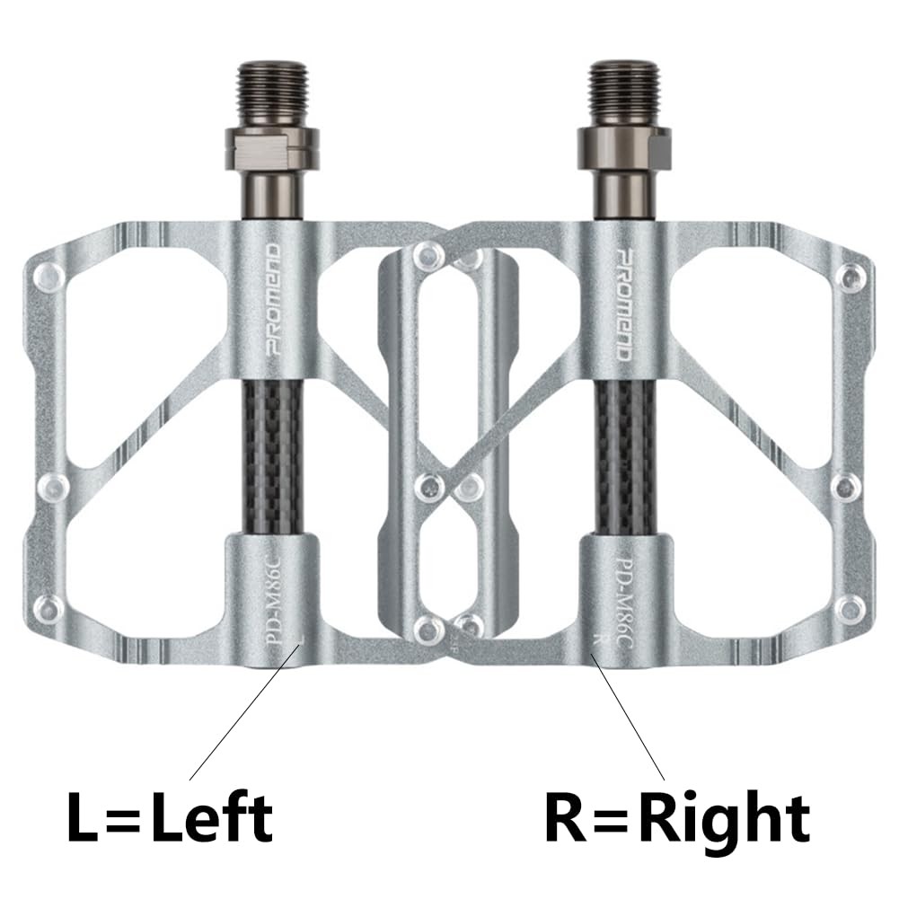 Aluminum Alloy & Carbon Fiber MTB Pedals – 9/16″ Sealed 3-Bearing System | Li…