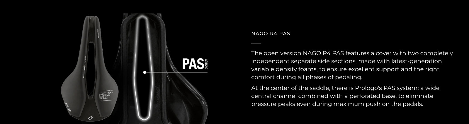Prologo Nago R4 Carbon Saddle PAS Performance Comfort 137mm Black Road Bike