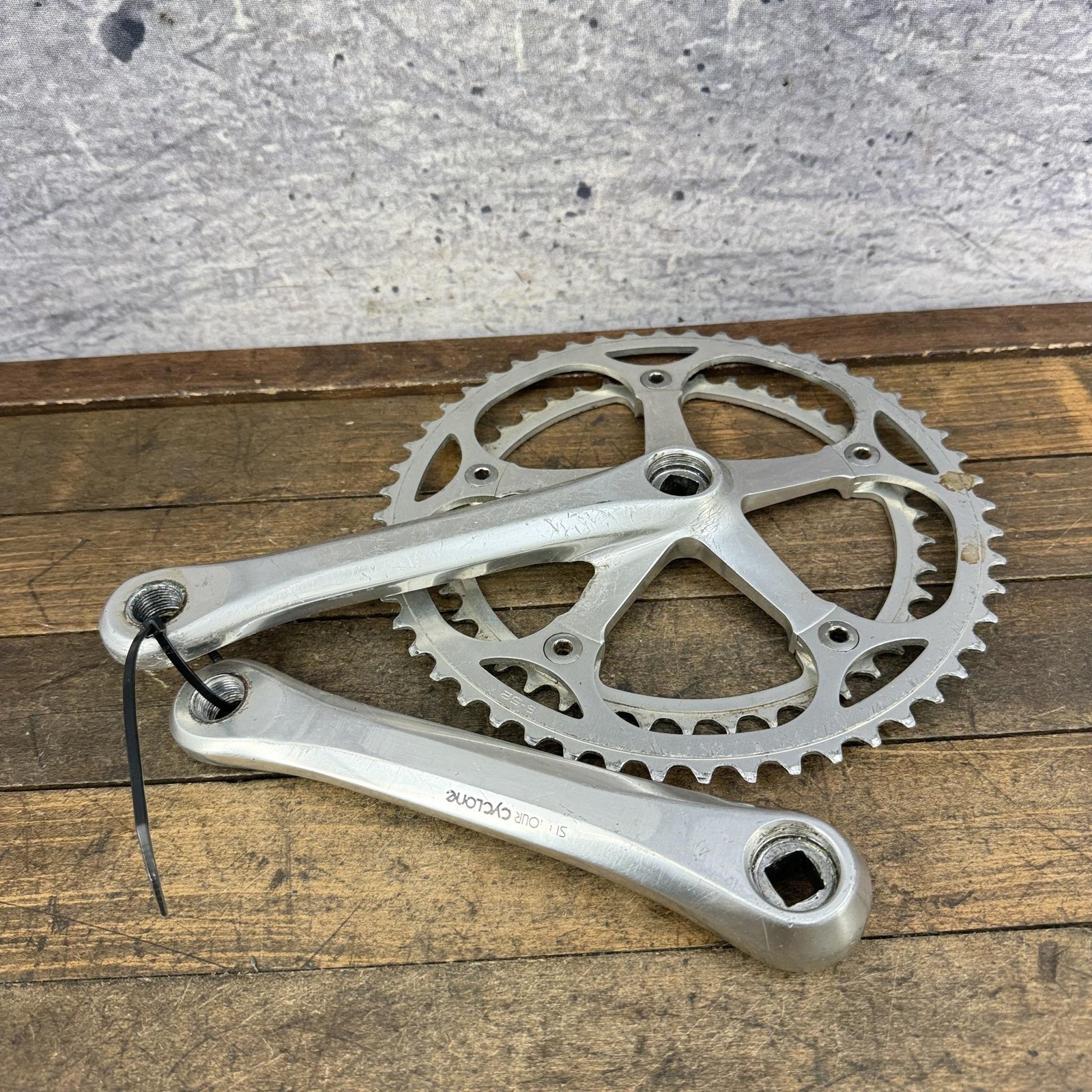Vintage Suntour Cyclone Crank Set 144 BCD 170 Mm Double Road Bike 1980s Race