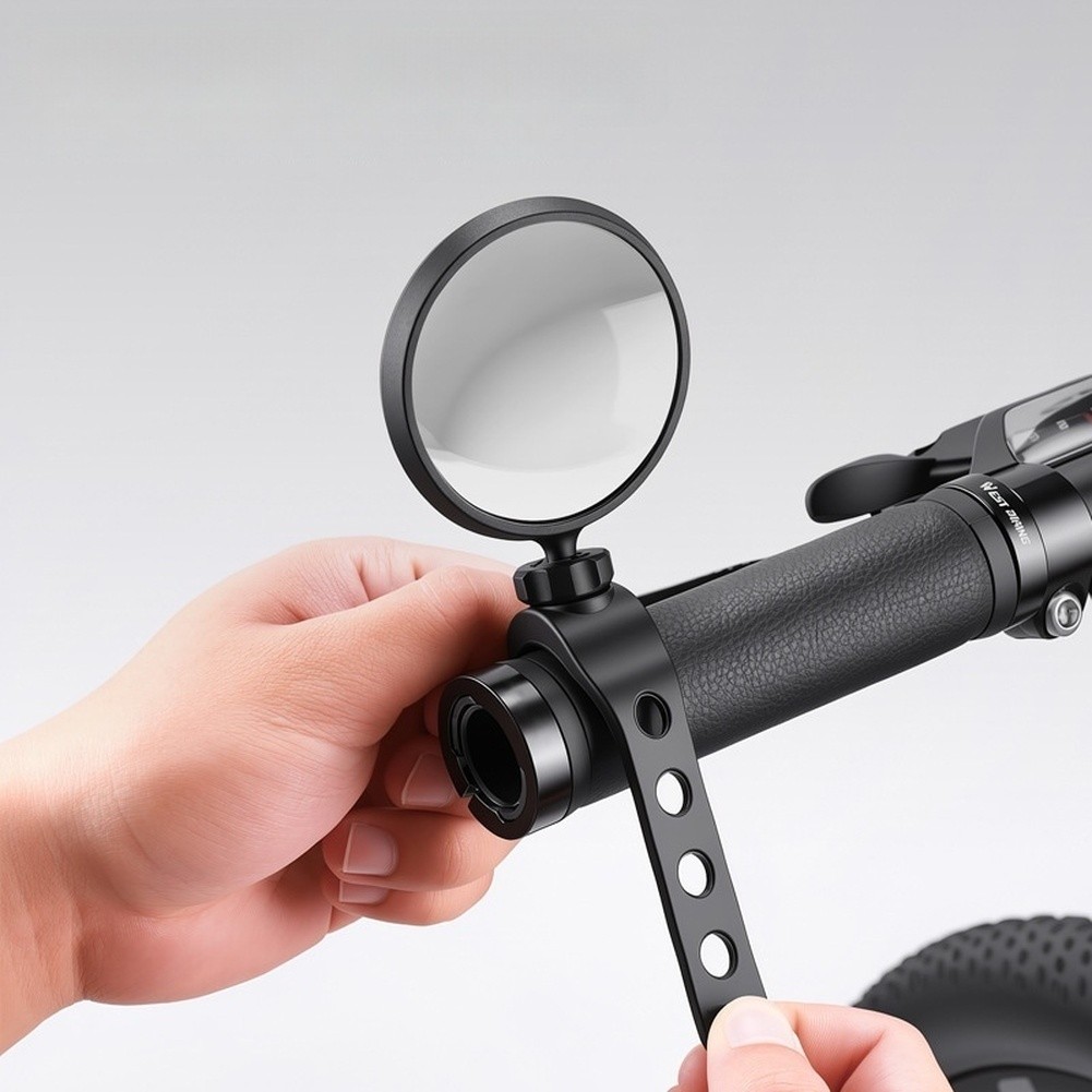 Bike Handlebar Mirror Wide Angle 360 Adjustable FOR Acrylic Lens Clear View