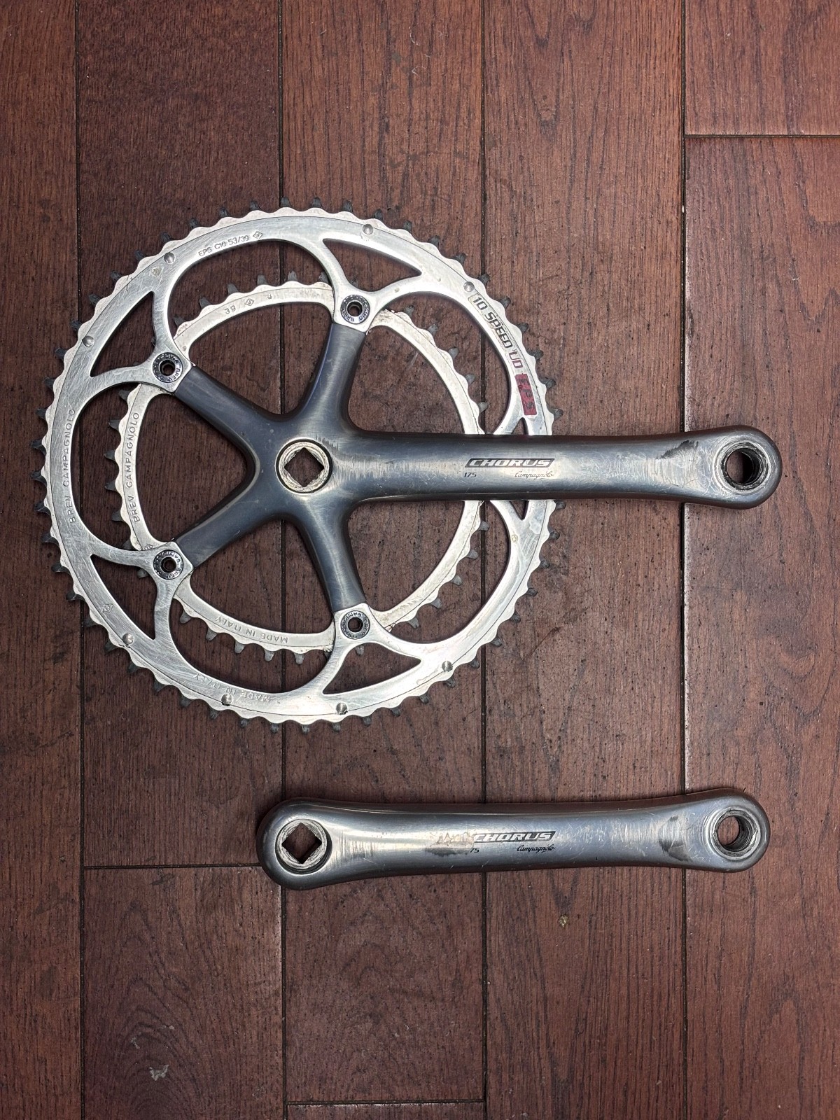 Campagnolo Chorus Crankset 2 x 10 speed, 175mm, 53-39 Tooth chainrings