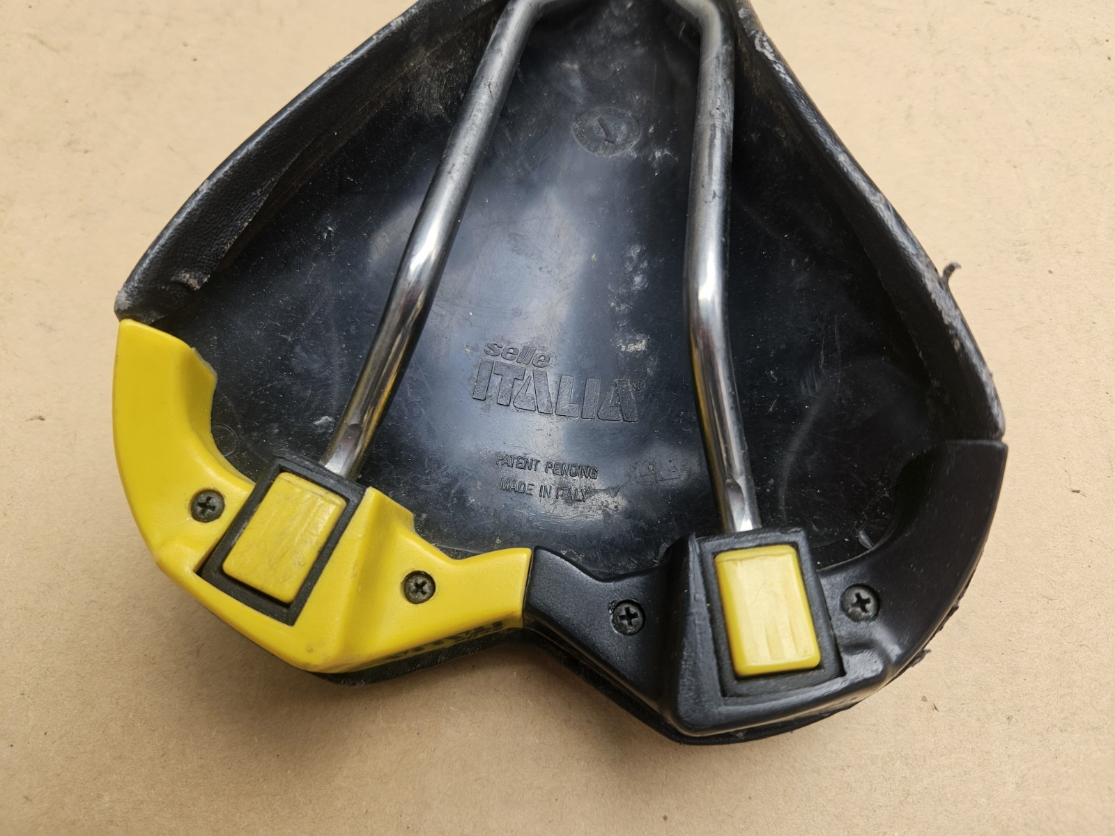 Vintage 90s Selle Italia Turbomatic Titanium Road Bike Saddle Black Italy