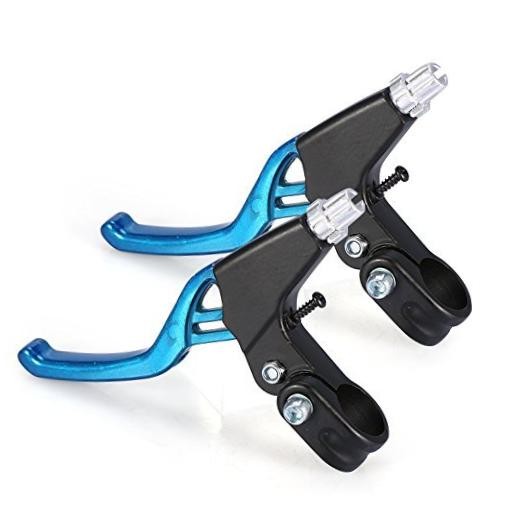 DISIWENE 1 Pair Bicycle Brake Lever, V-Brake Handlebar Aluminium Alloy Blue